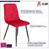 Czerwone pikowane krzesło Ormo