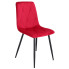 Czerwone welurowe krzesło Ormo