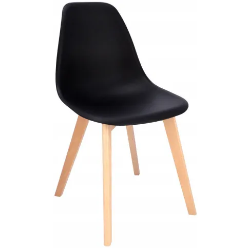 czarne krzesło kuchenne na drewnianej podstawie fova