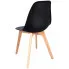 czarne skandynawskie krzesło do kuchni fova