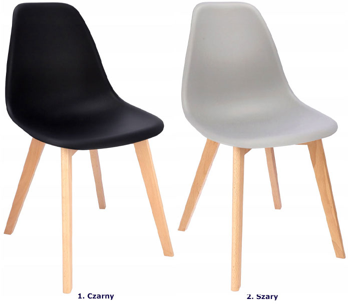 Kolory krzesła skandynawskiego Fova