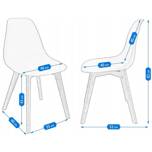 wymiary nowoczesnego krzesla fova