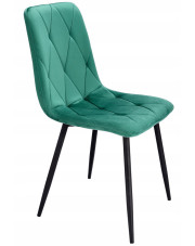 Zielone pikowane nowoczesne krzesło - Ormo w sklepie Edinos.pl