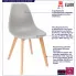 Infografika szarego krzesła do kuchni Fova
