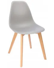 Szare krzesło kuchenne w stylu skandynawskim - Salvis w sklepie Edinos.pl