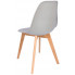 szare krzesło skandynawskie na drewnianej podstawie Fova