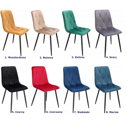 Kolory krzesła Ormo