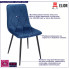 Niebieskie pikowane krzesło Ormo