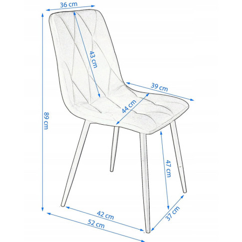 Wymiary krzesła Ormo