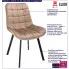 Infografika beżowego krzesła tapicerowanego Azes