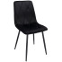 Czarne welurowe krzesło Ormo