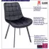 Infografika czarnego krzesła tapicerowanego Azes