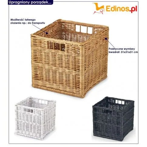 Fotografia Szuflada wiklinowa Lomis - biała z kategorii Meble do przechowywania