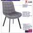 Infografika szarego krzesła tapicerowanego Azes