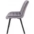 szare aksamitne eleganckie krzesło metalowe tapicerowane Azes