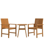 Dwa krzesła i stolik ogrodowy z drewna akacjowego - Viraso 3X w sklepie Edinos.pl