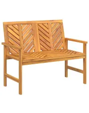 Drewniana ławka ogrodowa z wzorem w jodełkę - Viraso 4X w sklepie Edinos.pl