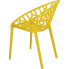 żółte ażurowe krzesło na taras i do kuchni Moso