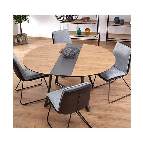 Zdjęcie rozkładany stół Stuart dąb złoty okrągły | Edinos.pl