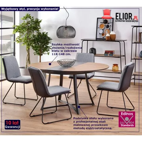 Fotografia Rozkładany stół Stuart - dąb złoty z kategorii Stoły