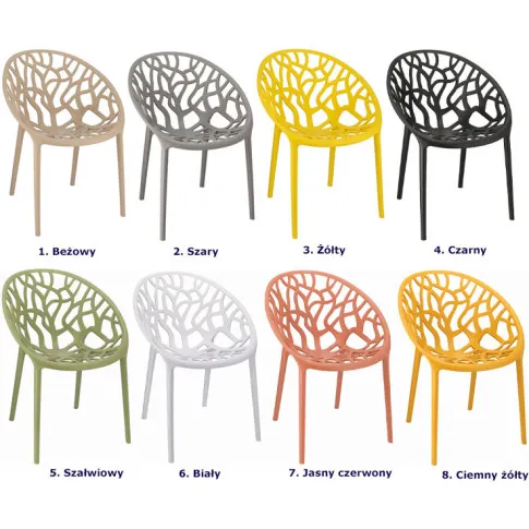 Kolory ażurowego krzesła ogrodowego Moso