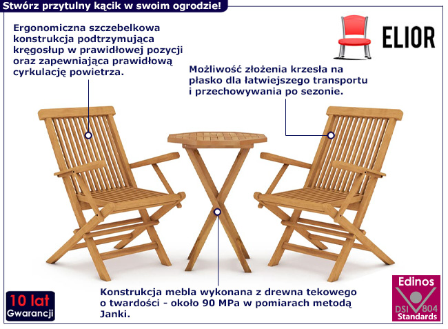 Drewniany zestaw ogrodowy Kylo