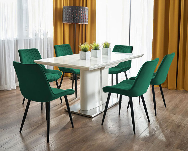 Zielone krzesło tapicerowane Agno