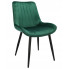 Zielone eleganckie krzesło welurowe - Agno