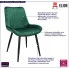 Zielone pikowane krzesło Agno