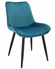 Welurowe krzesło w kolorze marine - Agno w sklepie Edinos.pl