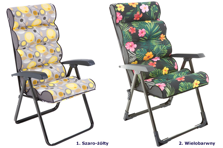 Dostępne kolory leżaka Tevo