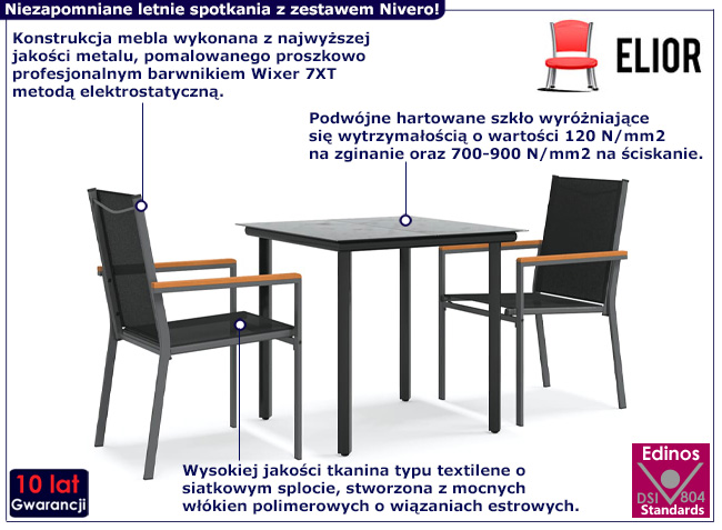 Dwuosobowy zestaw ogrodowy Toria