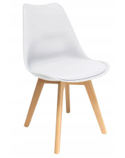 Białe krzesło w stylu skandynawskim - Aklo w sklepie Edinos.pl