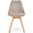 beżowe skandynawskie krzesło tapicerowane Umos