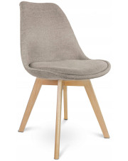 Beżowe krzesło tapicerowane w stylu skandynawskim - Umos w sklepie Edinos.pl