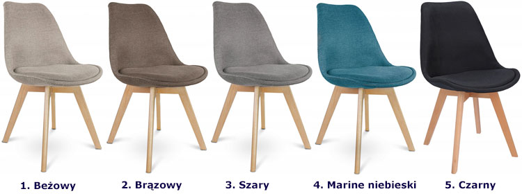 Kolory beżowego krzesła tapicerowanego skandynawskiego Umos