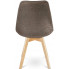 brązowe krzesło kuchenne nowoczesne tapicerowane tkaniną Umos