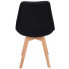 czarne drewniane tapicerowane krzesło do jadalni skandynawskiej Umos