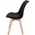 czarne krzesło skandynawskie tapicerowane do salonu Umos