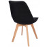 czarne kuchenne tapicerowane krzesło z poduszka Umos