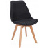 czarne tapicerowane krzesło kuchenne styl skandynawski Umos
