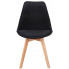 czarne tapicerowane krzesło kuchenne Umos