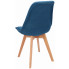 skandynawskie krzesło tapicerowane niebieskie Umos