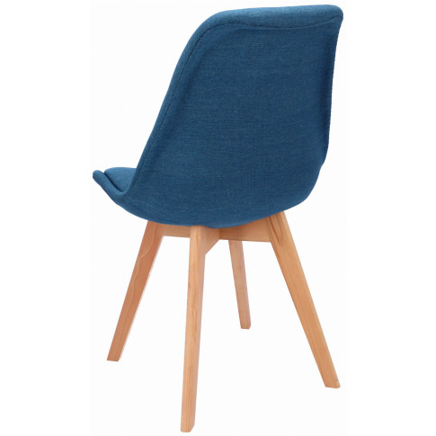 skandynawskie krzesło tapicerowane niebieskie Umos