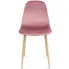 różowe krzesło tapicerowane metalowe do salonu Liam