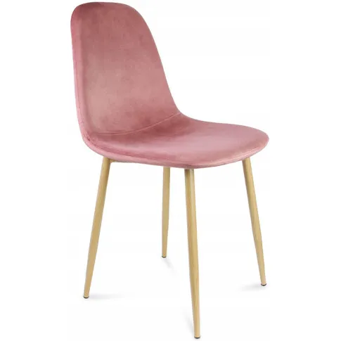 różowe tapicerowane krzesło welurowe Liam