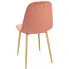 różowe welurowe krzesło z pikowanym tyłem Liam