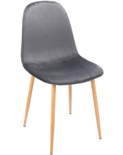 Szare krzesło tapicerowane metalowe z pikowaniem - Liam w sklepie Edinos.pl