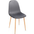 Szare krzesło tapicerowane metalowe z pikowaniem - Liam