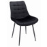 Czarne nowoczesne welurowe krzesło - Amos